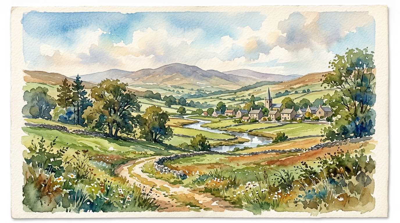 Watercolor style AI art — soft translucent washes and organic edges characteristic of the watercolor medium in AI generation